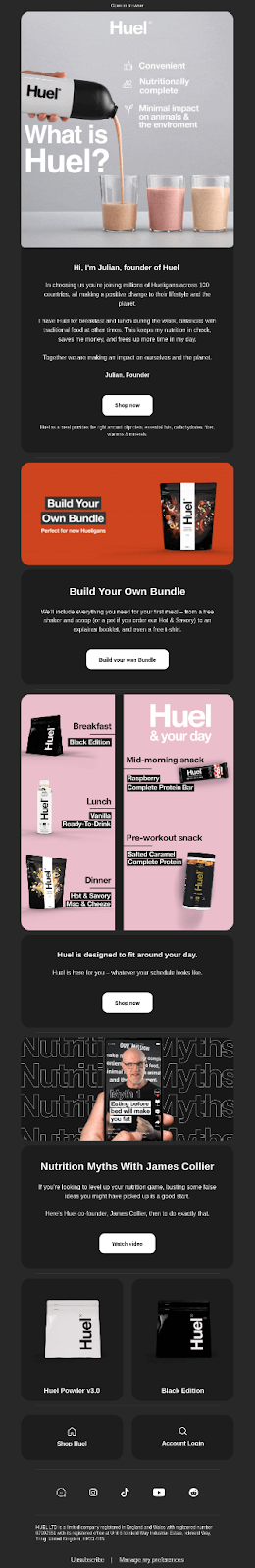 Email from Huel